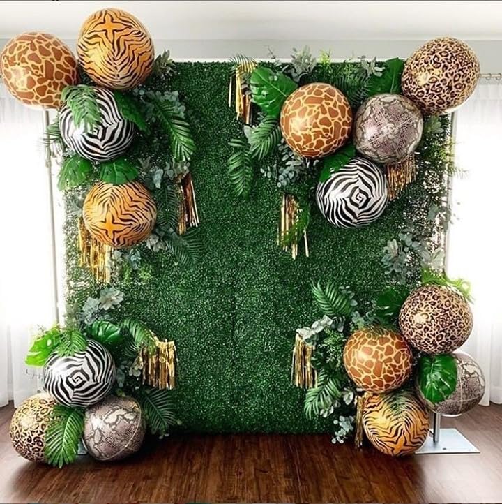 Miniatura 4 de Globos de Jirafa, Elefante, Vida Silvestre, Elefante, Mono, León, Jirafa, Leopardo en Forma de Globos para Decoraciones de Cumpleaños Infantiles con