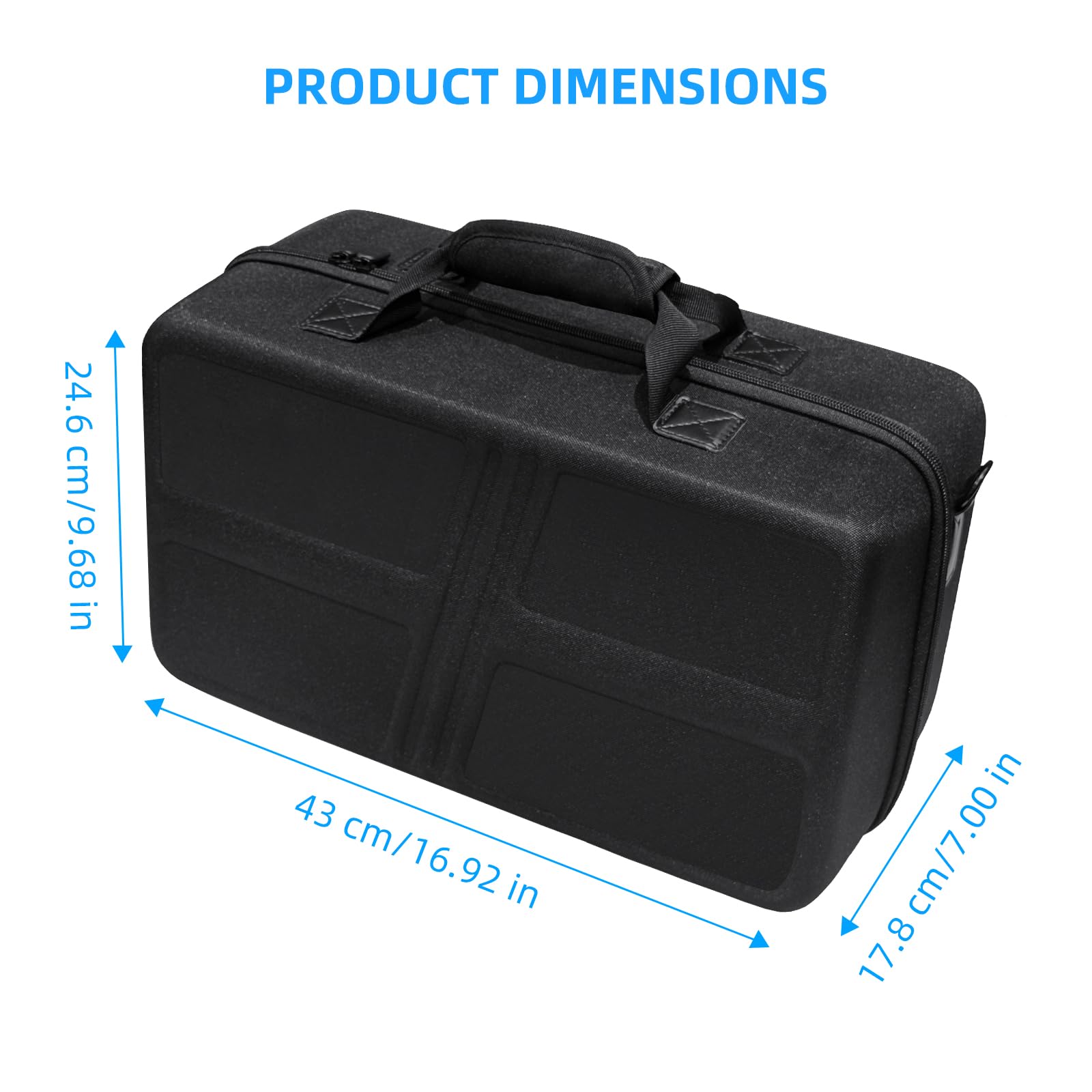 Generico Custodia da trasporto Borsa portatile antiurto Custodia protettiva da viaggio Grande capacità per PS5 pro Borsa a tracolla Console Controller Accessori