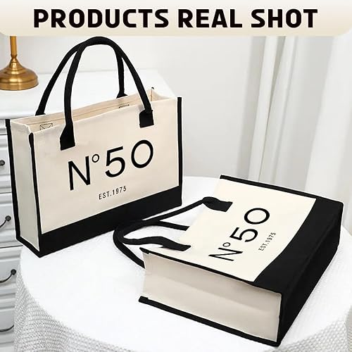 Miniatura 2 de 30th40th50th60th70th Birthday Gift Canvas Tote Bag for Women, Keepsake Beach Bag Party Birthday for Her