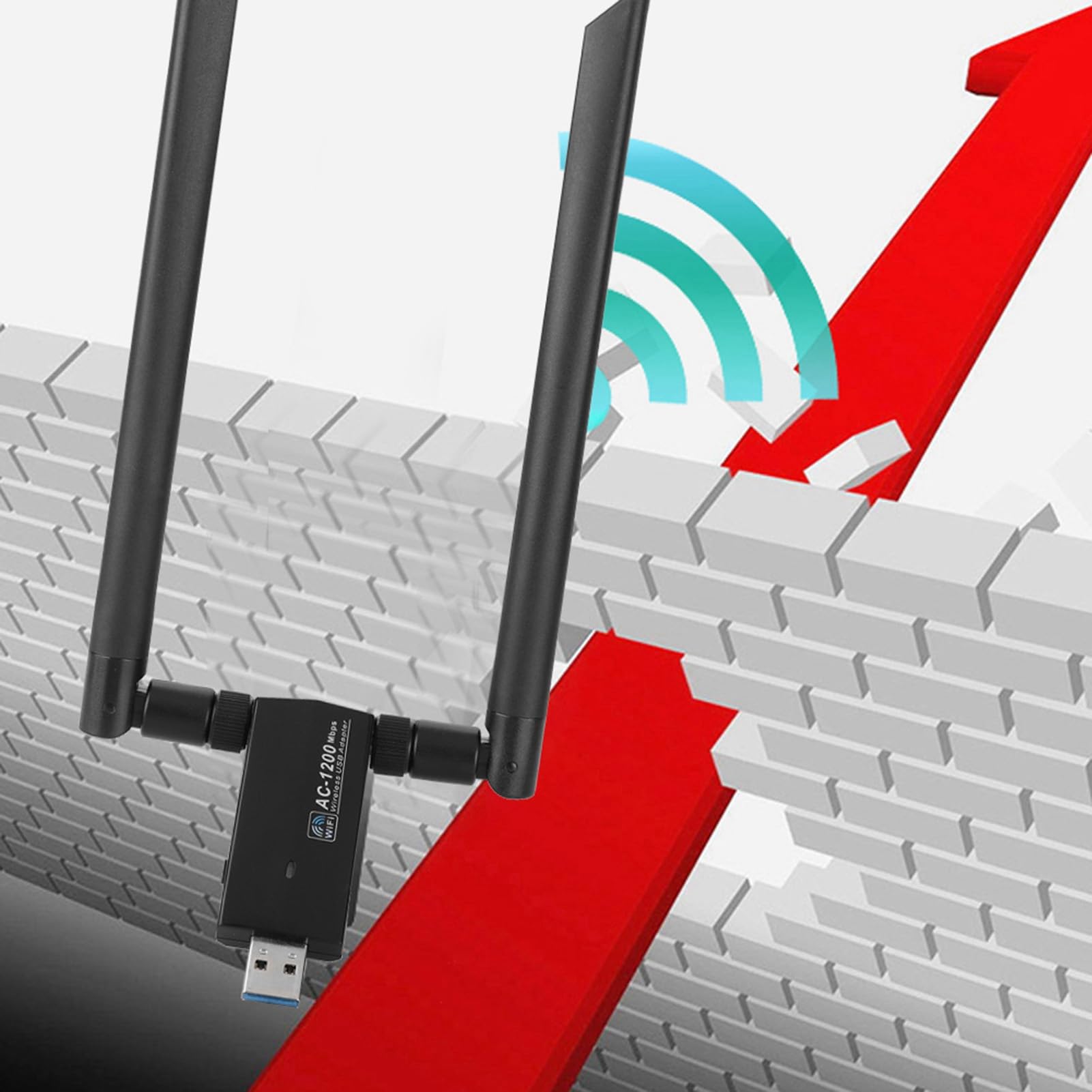 Tbest Scheda di Rete Wireless AC USB 5.8G Dualband WiFi Dle, Rete e Connessione della Famiglia di Prodotti di Rete