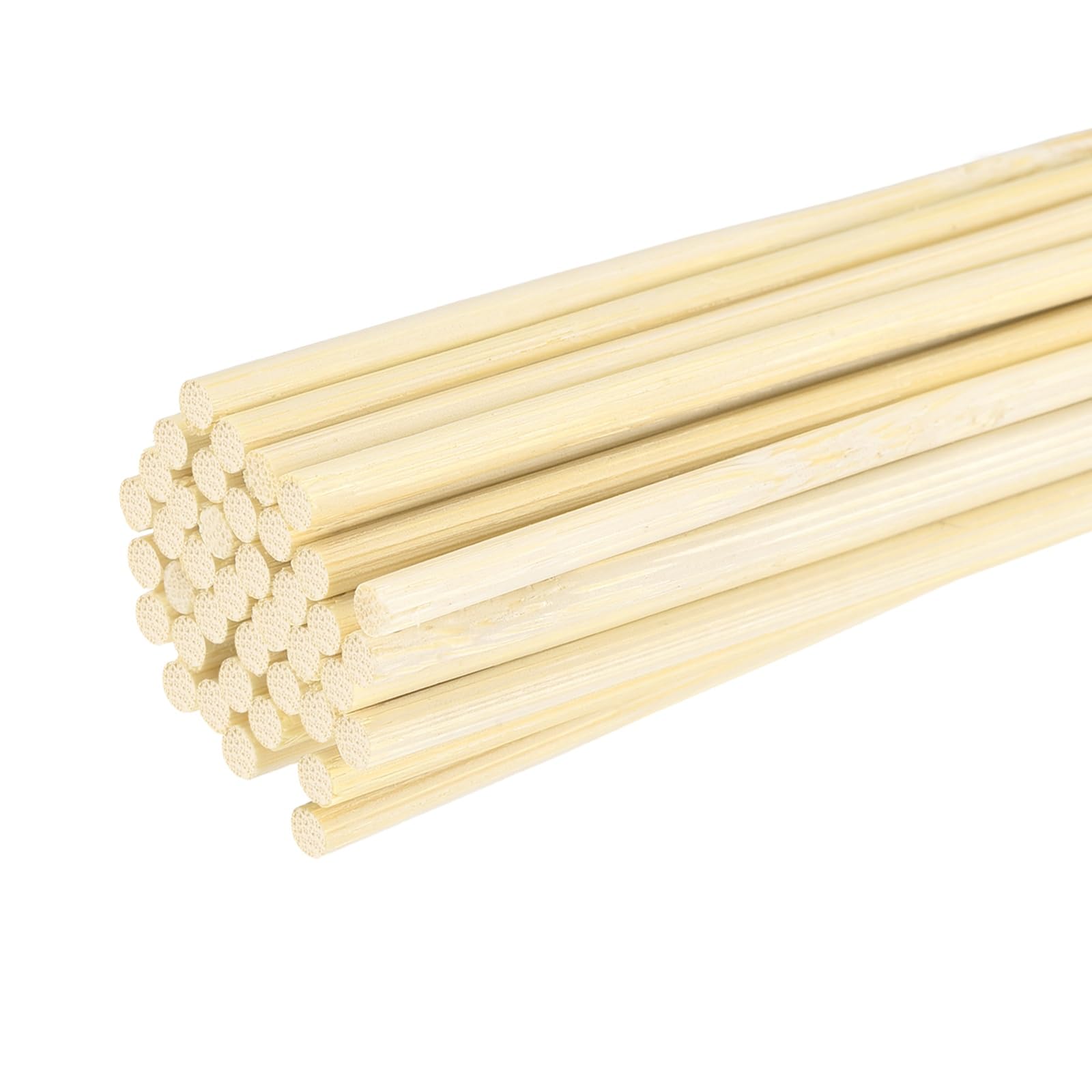 sourcing map 40Pcs Wooden Dowel Rods, 1/8 x 15.7 Inch Round Dowel Rod Wood Sticks Bamboo Stick for Arts Crafts Photo Booth Props DIY Building Model