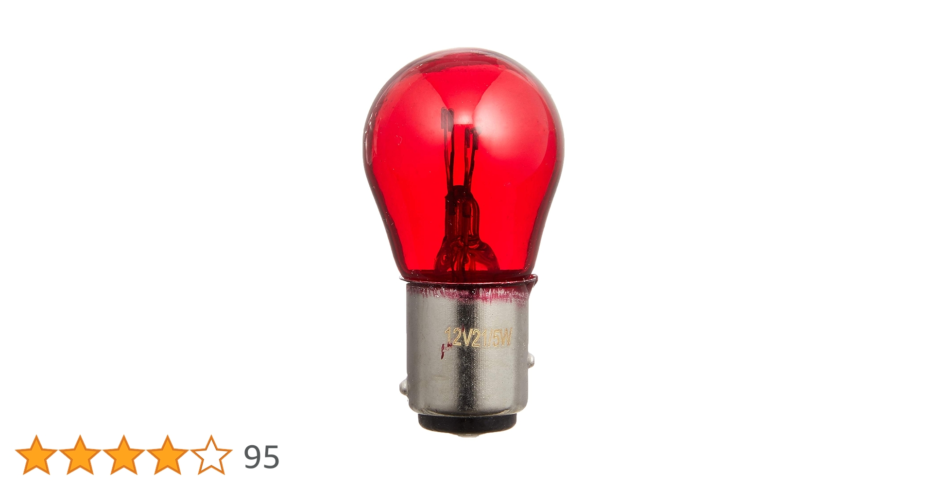 出品検索用 Amazon | バイクパーツセンター テールライト球 12V21/5W 赤 10