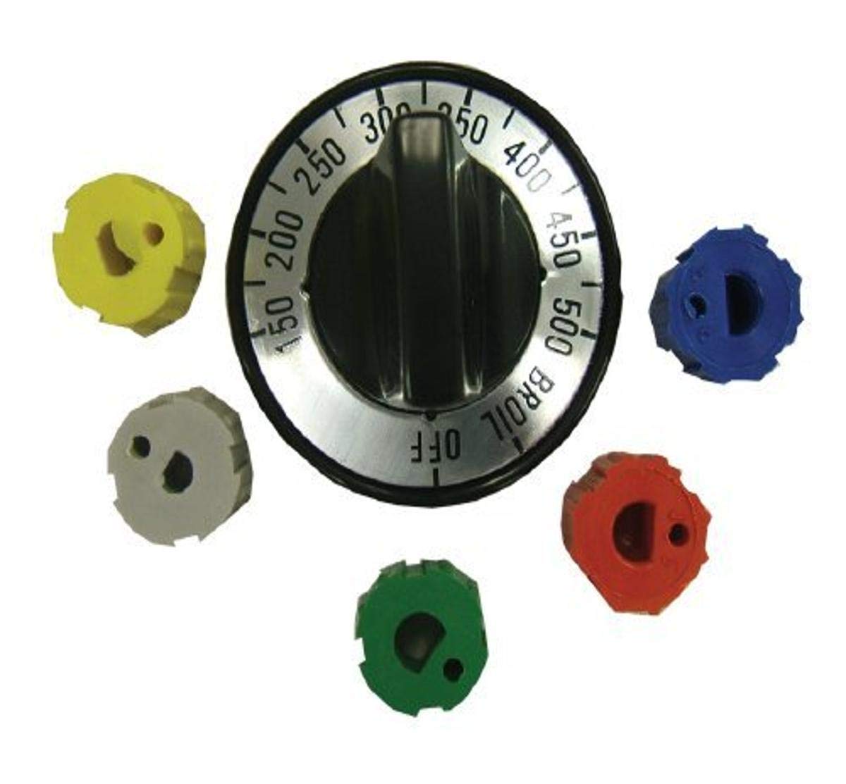 Supco RK101 Elektrischer Thermostat-Universalknopf-Set – 1 Knauf, 5 Einsätze und Ofen-Overlays
