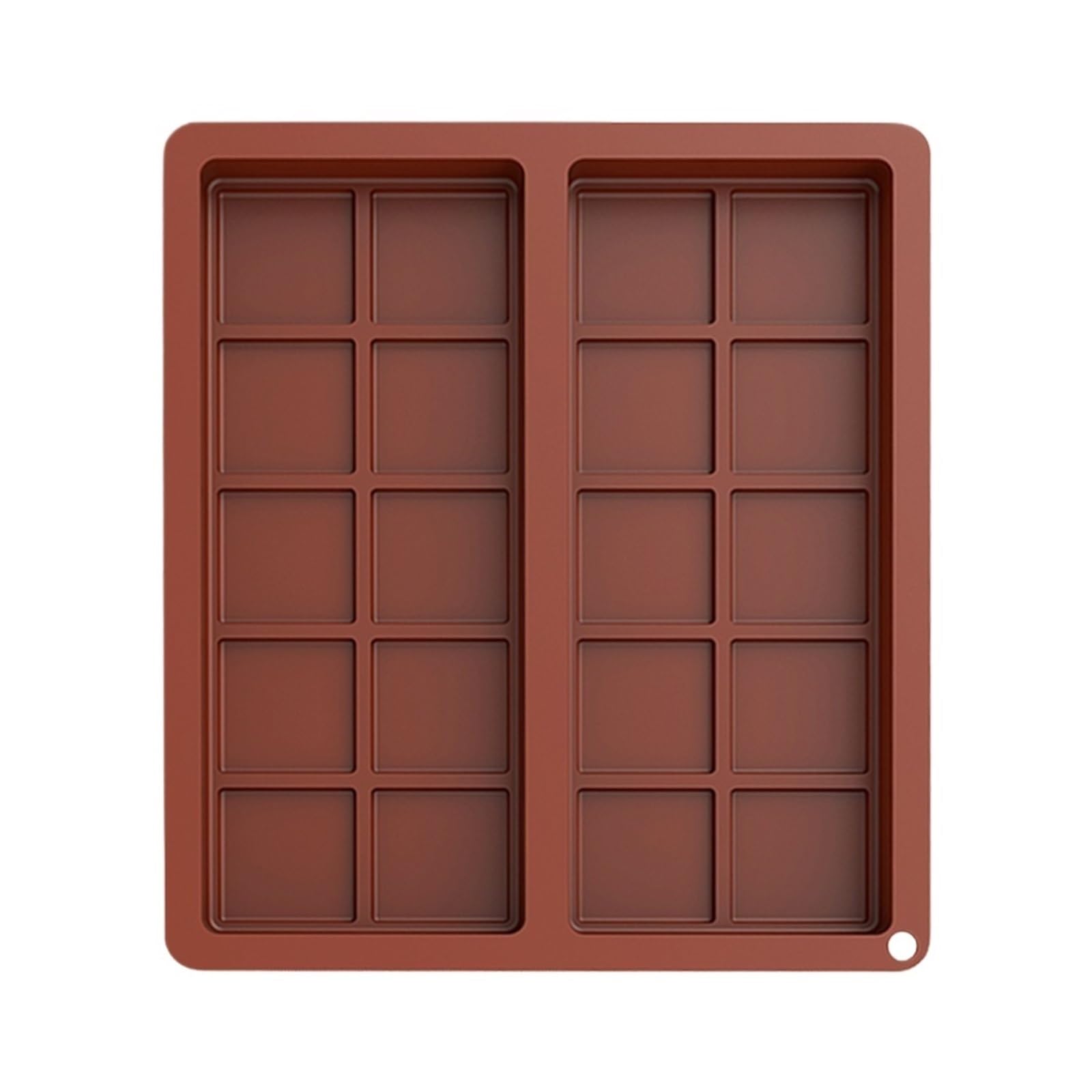 Molde de silicona for chocolate (2/4 unidades, 20 cavidades), antiadherente, rectangular, for galletas y Utensilios repostería for el hogar Para Repostería Y Postres(Brown4pcs)