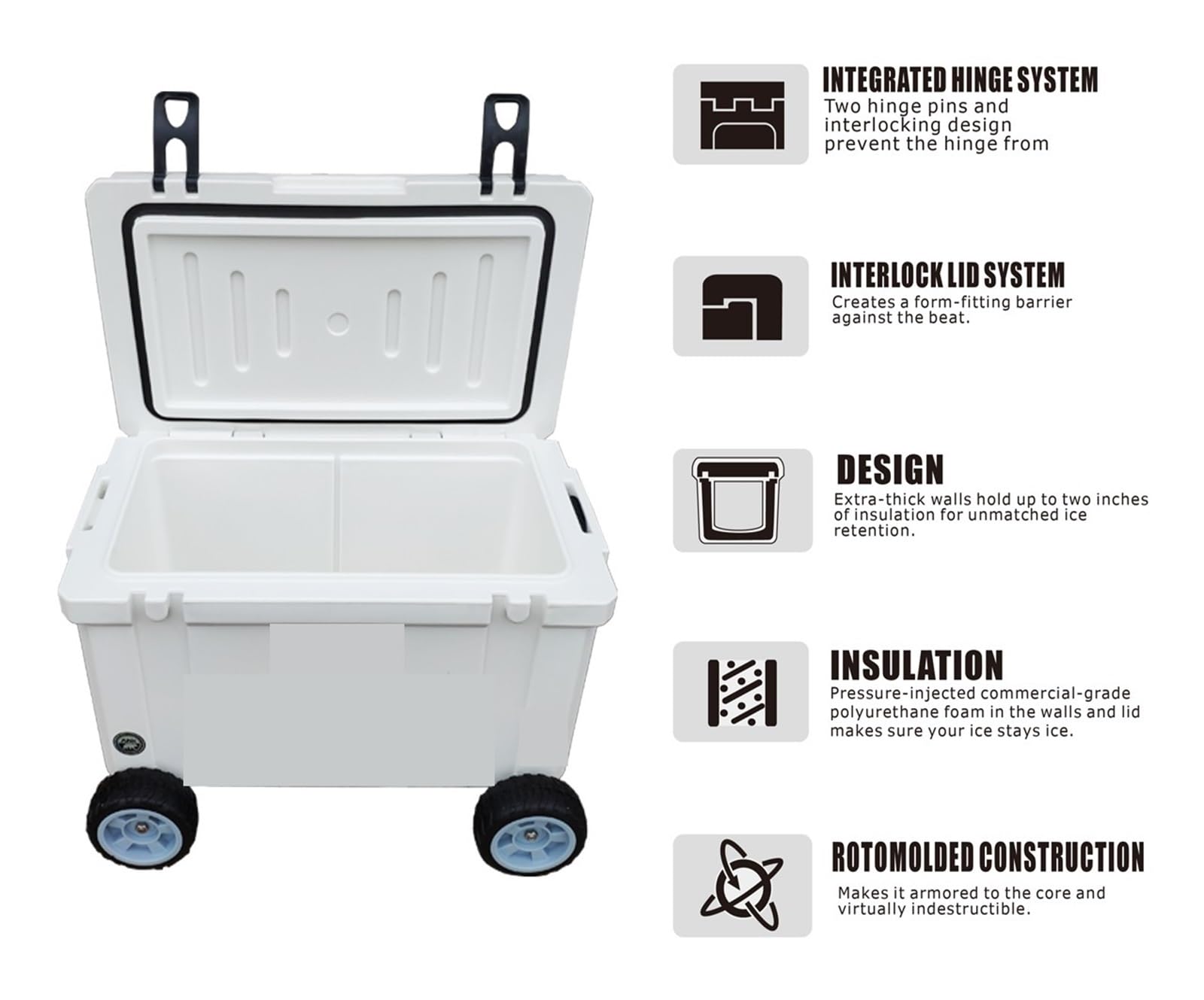 Amazon | クーラーボックス 50l プラスチック大型カスタムクーラー