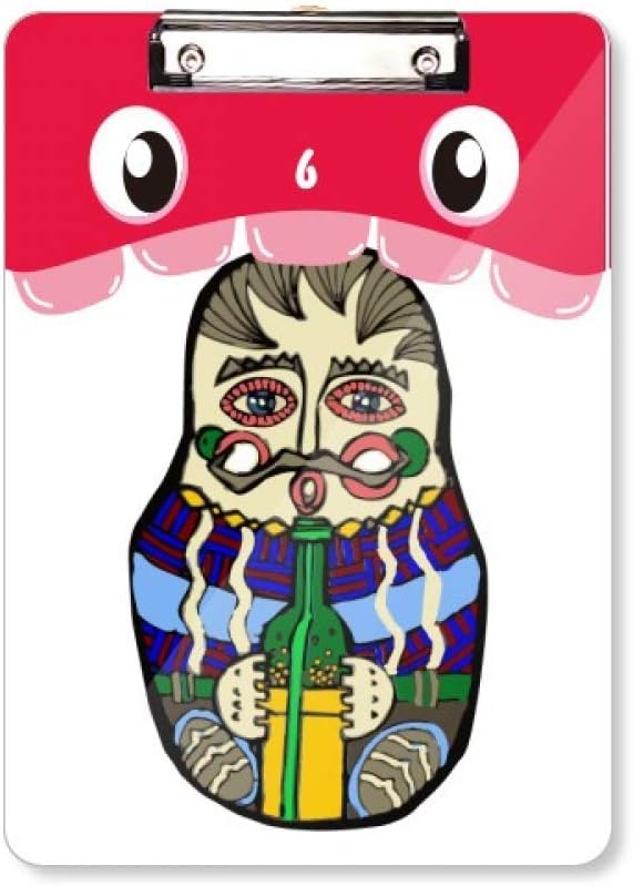 ロシア ロシアマトリョーシカ 入れ子式 口クリップボード フォルダー ファイルパッド バッキングプレート A4