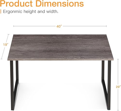 Miniatura 91 de Coleshome - Escritorio para computadora, de 32 pulgadas, estilo moderno y sencillo, para oficina en casa, escritorio estudiantil para escribir,