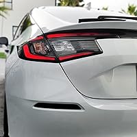 Vista 5 de SlickMod Protector de vinilo para luces traseras, precortado, tinte ahumado, para Honda Civic Hatchback 2022-2023