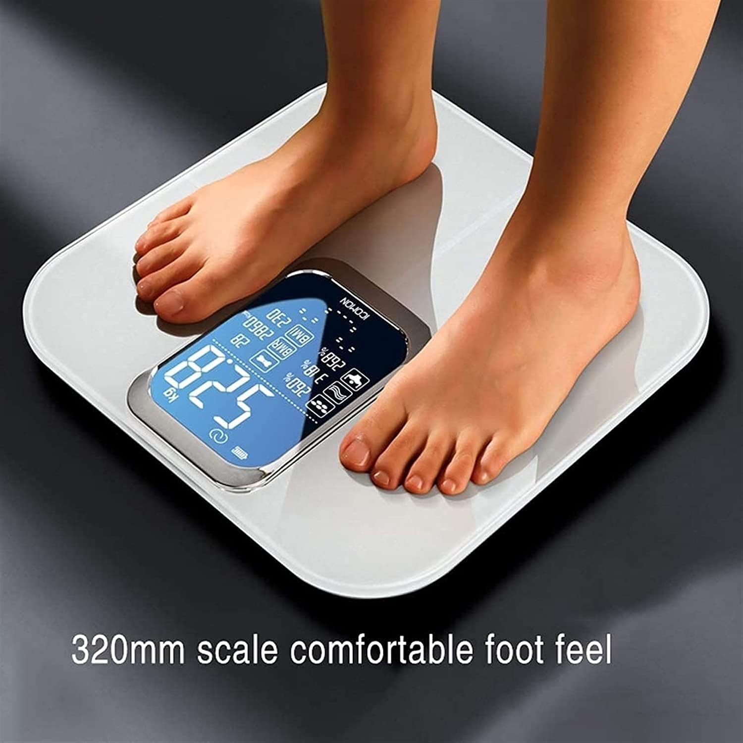 Smart Scale for Body Weight, Digital Bathroom Scale, Auto Monitor Body Weight,Fat,BMI,Water, BMR, Muscle Mass with Smart Phone APP,Fitness Health Scale, 400 lbs
