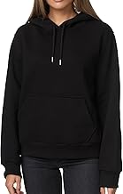 Smith & Solo Women's Hooded Sweatshirt Women's Hooded Sweatshirt Cotton Long Hooded Slim Fit Leisure Sport Long Sleeve for Training Pulli Streetwear Black L, Black, L