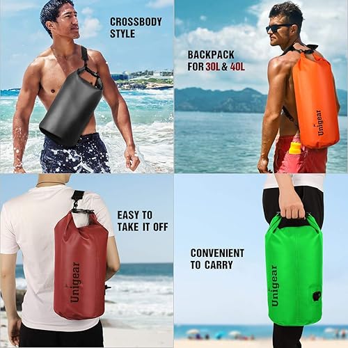 Miniatura 4 de Unigear - Bolsa impermeable, bolsa flotante y ligera para kayak, canotaje, pesca, natación y campamento, con funda impermeable para teléfono,