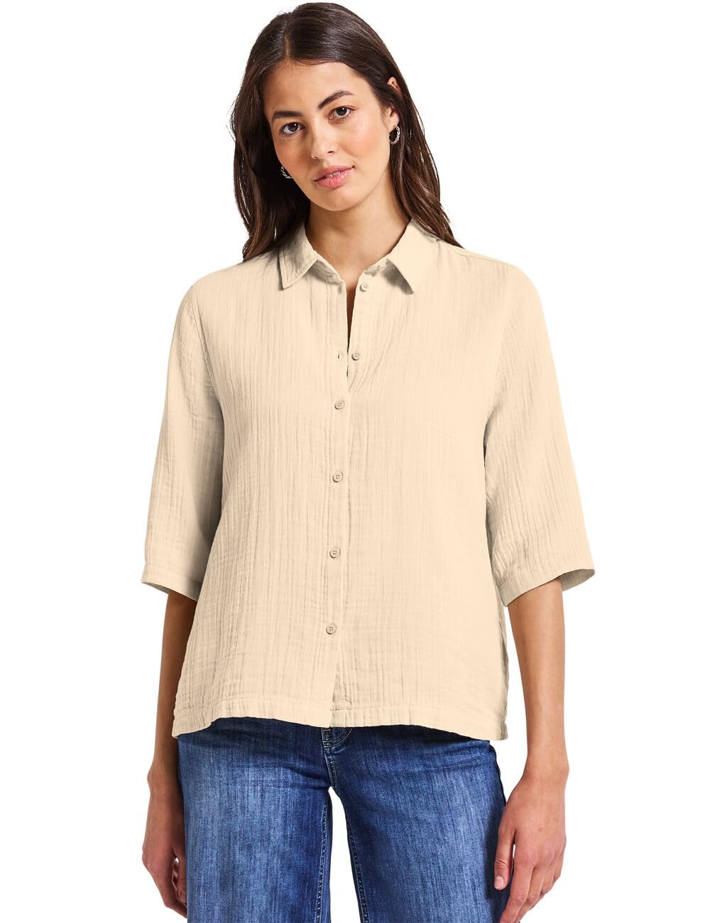 Street One Damen Musselin Hemdbluse