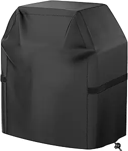 Grill Cover, 40 inch Small Gas Grill Cover for Outdoor Grill, Waterproof, Weather Resistant, UV & Fade Resistant, BBQ Grill Cover with Hook and Loop Straps, Black