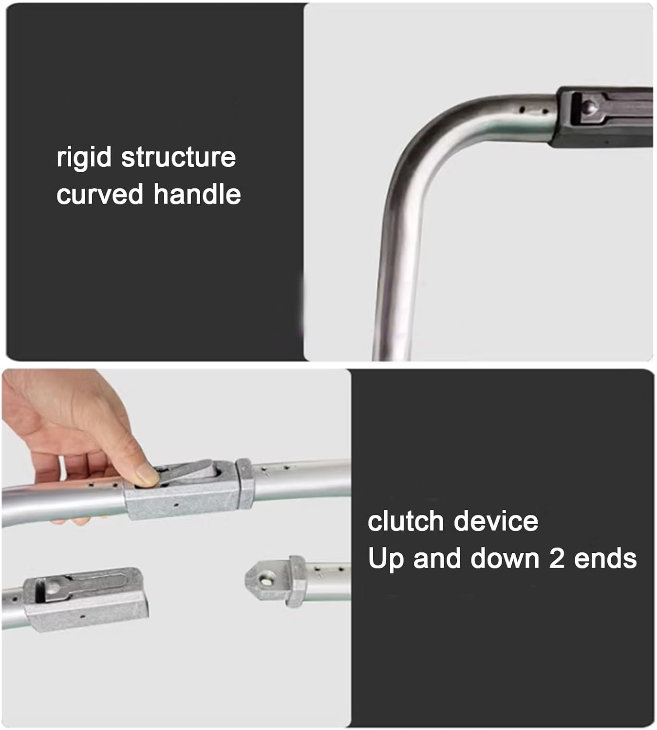 Portable Stretcher, Aluminum Alloy Foldable Stretcher, Separatable Type Scoop Stretcher, Adjustable Length Telescoping Tubes Transport Medical Stretcher with, for Hos