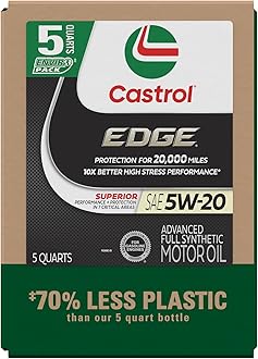 Edge 5W-20 Advanced Full Synthetic Motor Oil, 5 Quarts, Eco Pack
