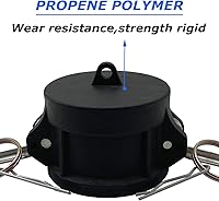 Vista 2 de 2 piezas de accesorios Camlock de plástico poliéster DC-200 de 2" tipo DC, acoplamientos estándar, accesorios de bloqueo de leva de polipropileno