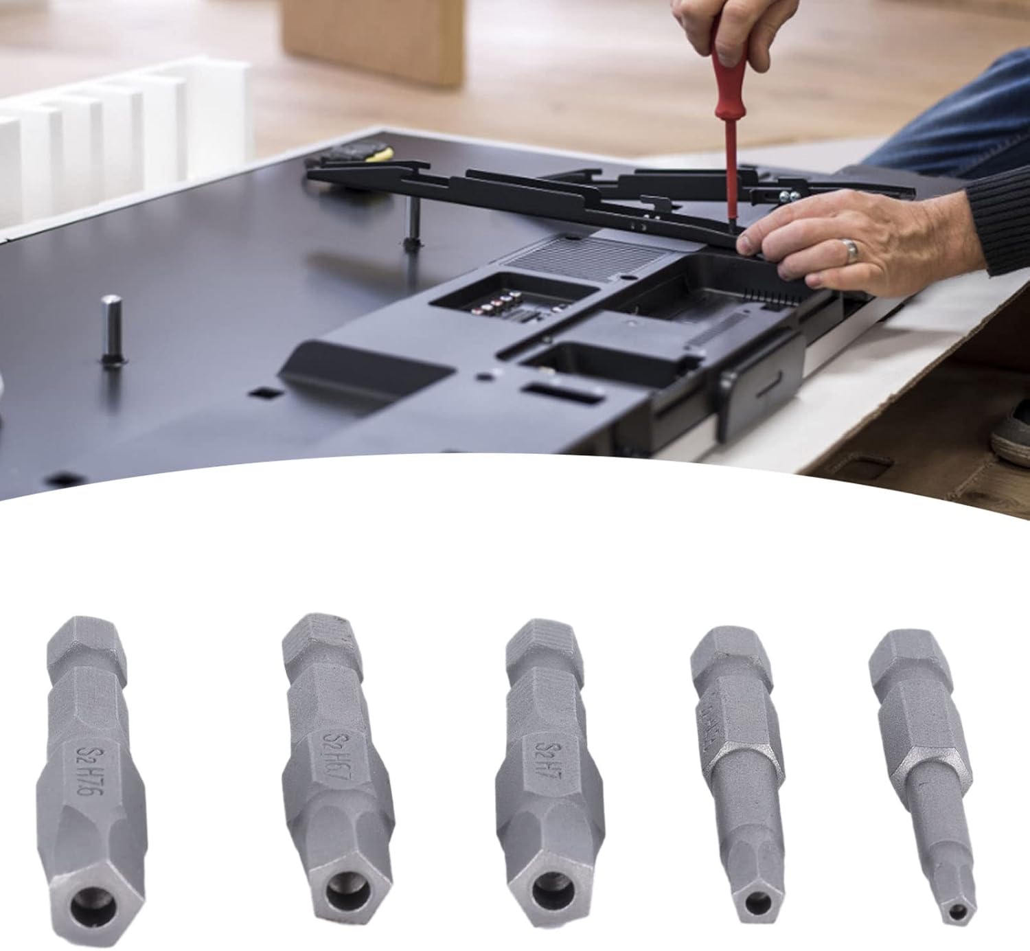 Magnetic Pentagonal Bits Set,1/4in Hex Shank Screwdriver Insert Bit Hex Handle Screwdriver Socket Bits for Vacuum Screw Electric Screwdriver
