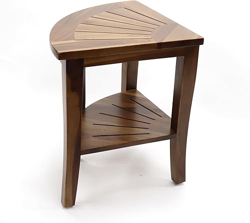 Miniatura 4 de Banco de ducha de esquina de teca auténtica