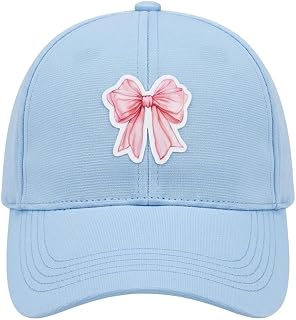 Fasam Stylish Women’s Light Blue Baseball Cap with Cute Bow Design – Adjustable Casual Hat Stylish Summer Cap | Outdoor Su... Price In India