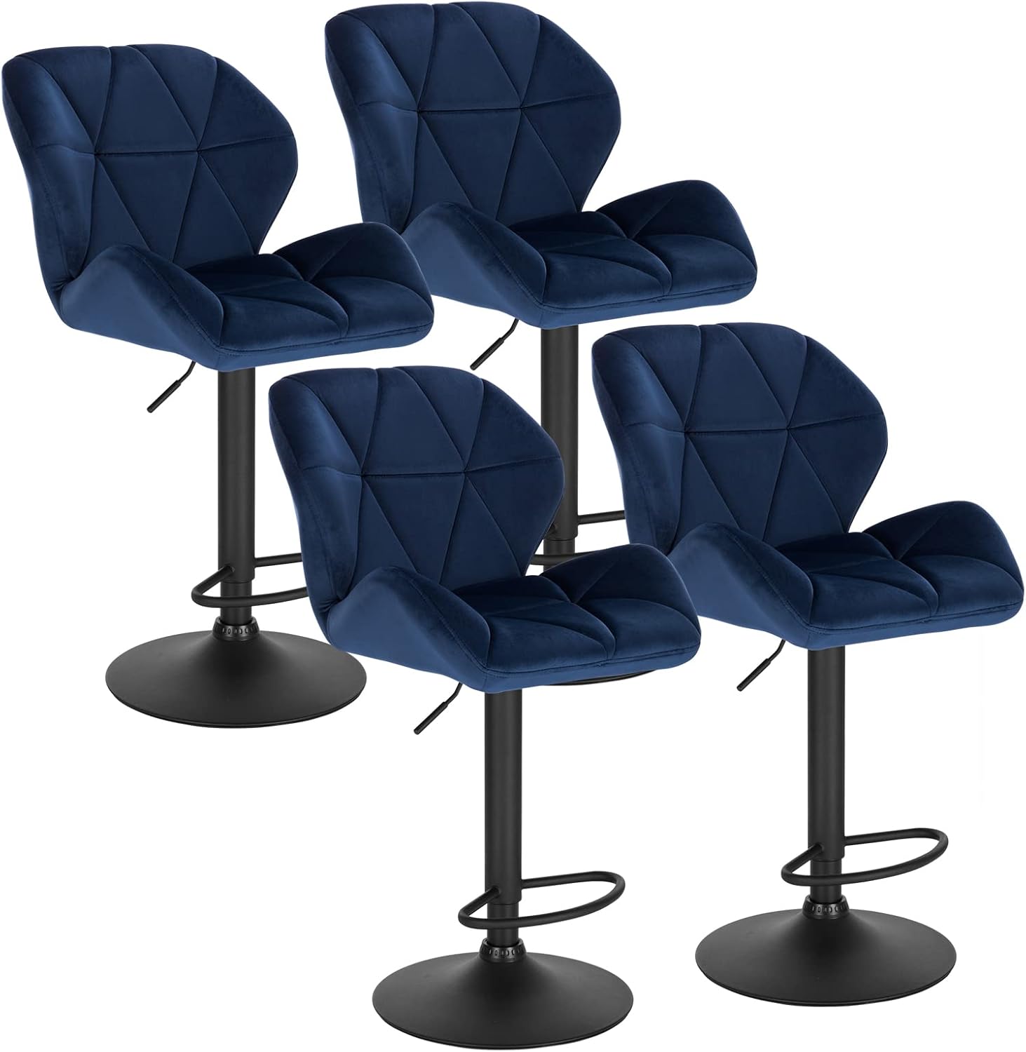 WOLTU Bar Stools Blue Bar Chairs Breakfast High Dining Stools for