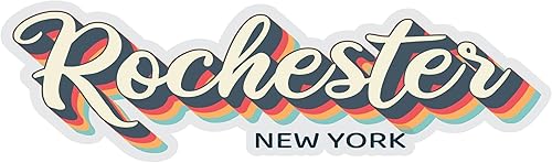 Rochester New York Souvenir - Calcomanía de vinilo de 4 pulgadas, diseño 3D, 4 pulgadas, calcomanía