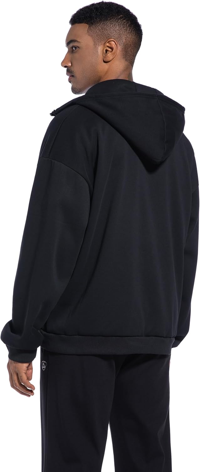Men's Balaclava Hoodie Winter Double Layer Hooded Sweatshirt with zipper, Fleece-Lined Y2K Hoodie - Image 4