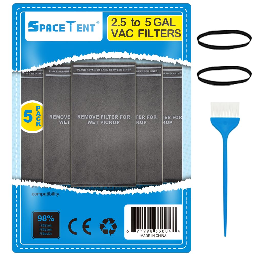 SpaceTent CMXZVBE38737 Shop Vac Filter Bags, compatible with