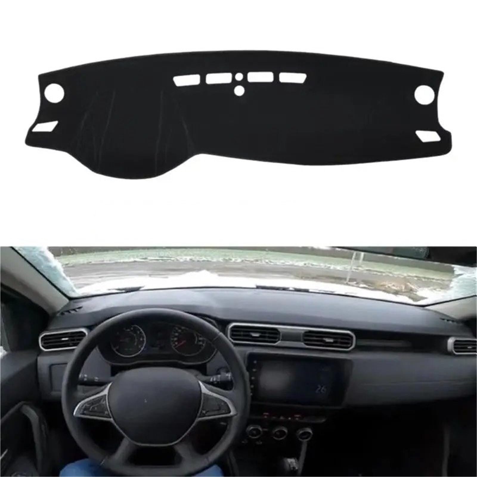 Auto Copri cruscotto Per DUSTER Per DACIA Per DUSTER 2023+ Decorazione Interni Auto Cruscotto Copertura Moquette Mantella Parasole Tappetino Moquette Tappetino Parasole Cruscotto Auto