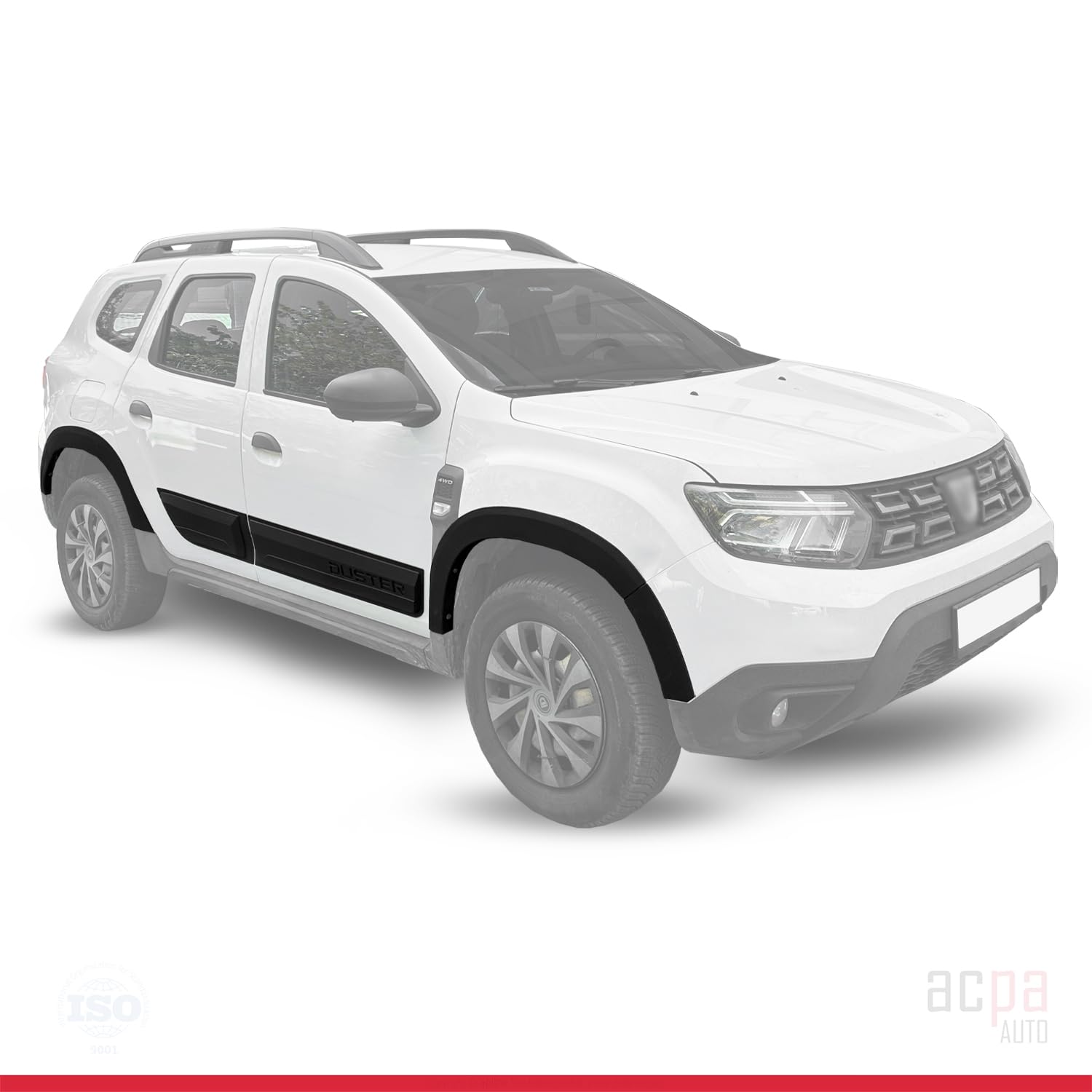Ochrona nadkoli Dacia Duster 2018-2023 Zestaw ochrony karoserii czarny