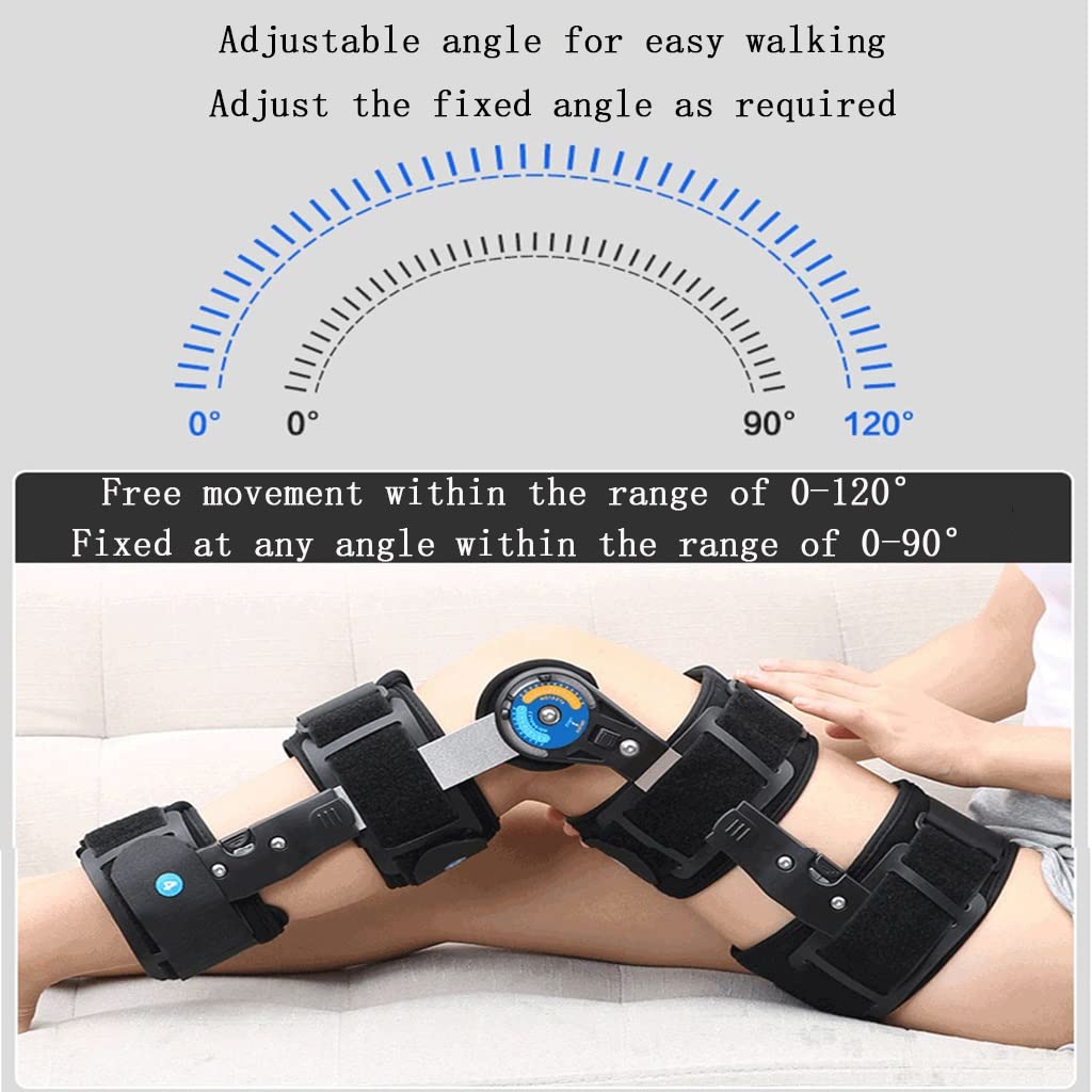Ginocchiera Ortopedica Ginocchiera Rinforzata con Piastra di Supporto in Acciaio Inossidabile Ginocchiera incernierata per Aiutare ad alleviare Le tensioni