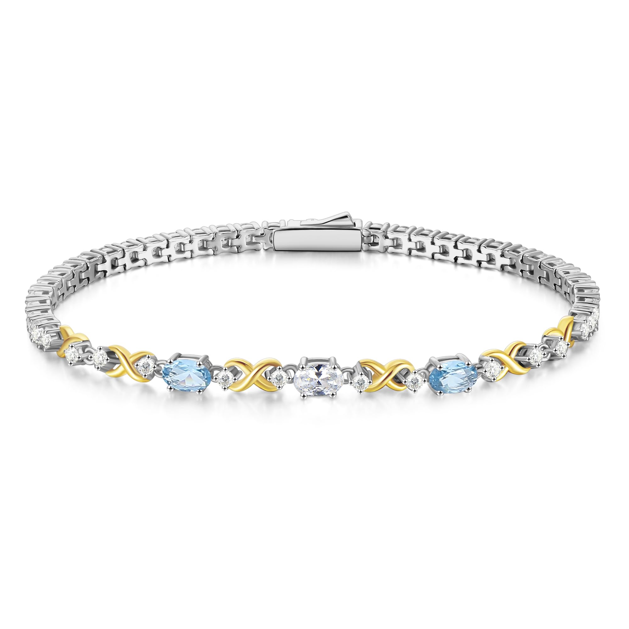 FANCIME Silber Tennisarmband für Damen, 925 Sterling Silber