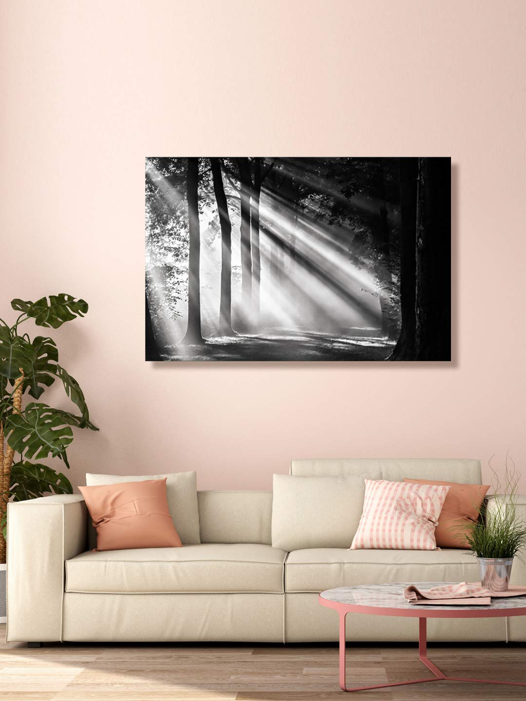 999STORE Canvas, Wooden Stretched Framed Modern Stylish Landscapes Wall Art Painting (Multicolour, 24X36 Inches, FLP24360068)