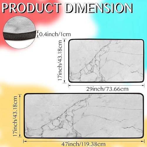 Miniatura 9 de Star Art - Alfombras de cocina de 47 x 17 pulgadas29 x 17 pulgadas, 2 alfombrillas antifatiga para suelo de cocina, especializadas en
