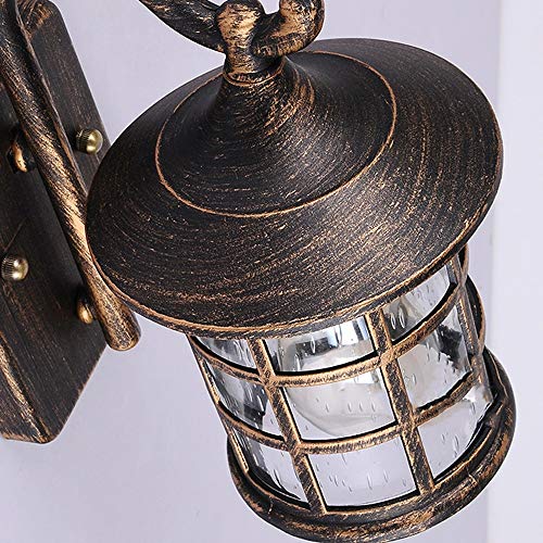 Lumière murale lanterne extérieure rétro E27 pour balcon et cour - 5