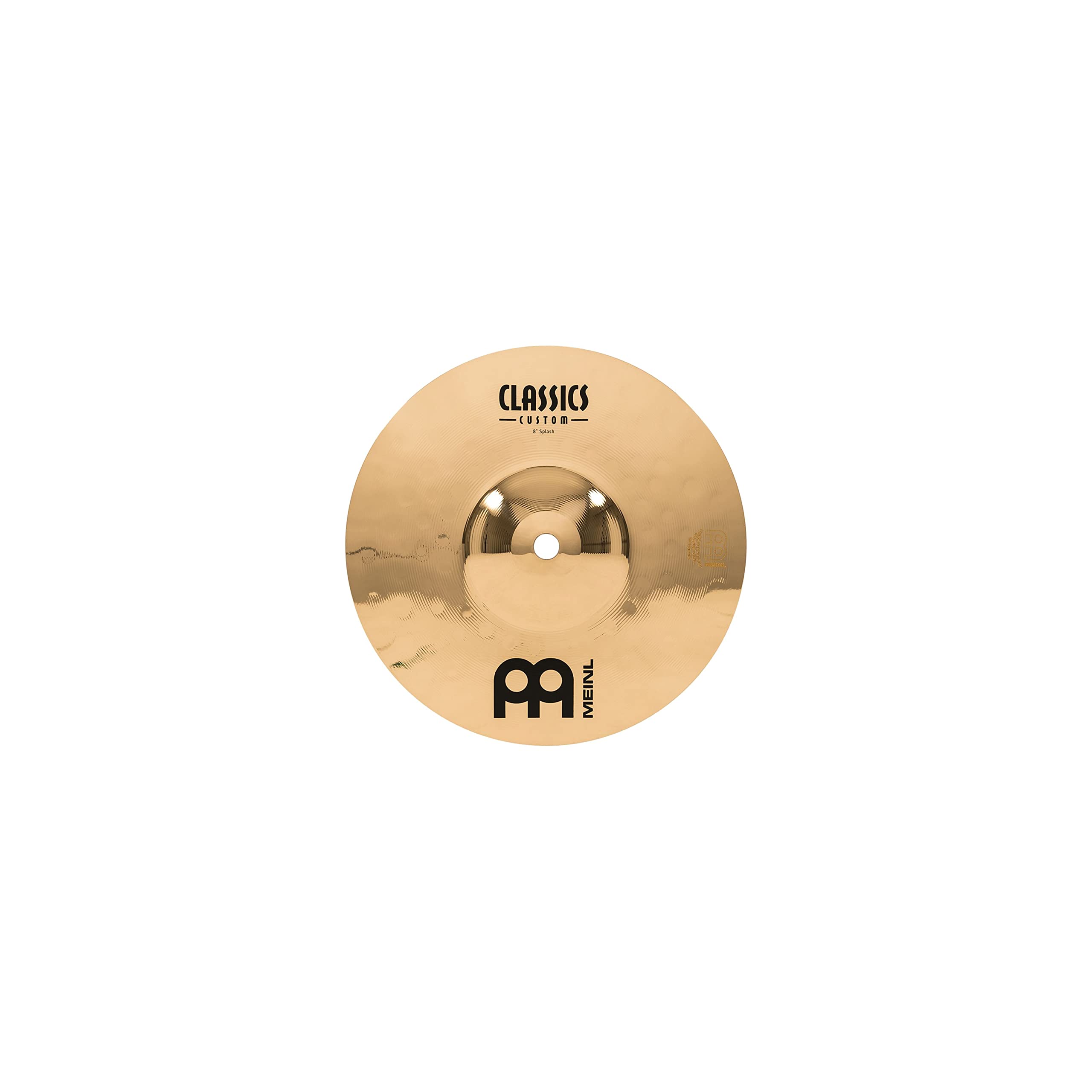 Meinl Cymbals Classics Custom Brilliant Splash Cymbal 8 inch (Video) for Drum Set (20,32cm) B12 Bronze, Brilliant Finish, Made in Germany (CC8S-B)