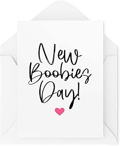 Funny Boob Job Cards - New Boobies Day - Surgery Card - Cosmetic