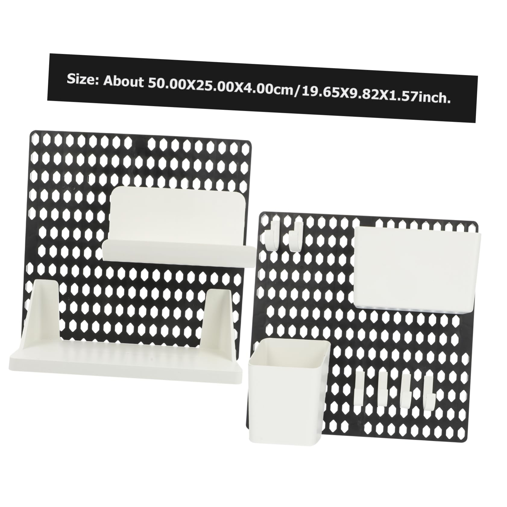 PRETYZOOM Pegboard Combinations Kit Wall Storage Easy Install Modern Decor Organize Office