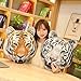 XIGUI 18 inches Tiger Tiger's Head Stuffed Animal,Tiger Plush Toy,Realistic Tiger Head Plush Toy Pillow,for Kids Boys Girl Soft Pillow Jungle Birthday Valentine (Yellow)