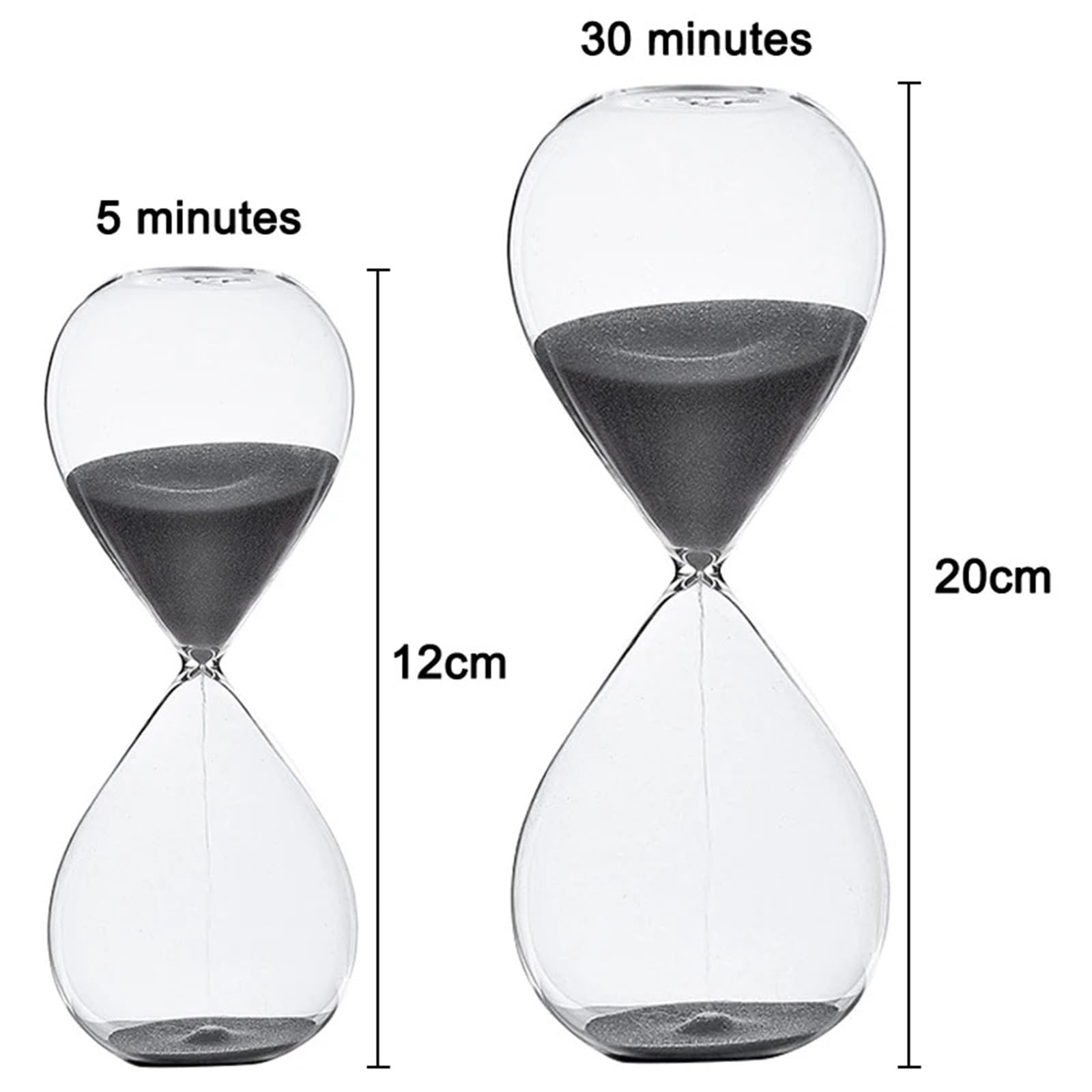 Reloj de Arena, Temporizador de Arena, 2 Piezas, Reloj de Cocina, Manualidades, decoración del hogar