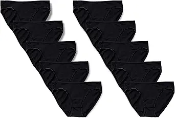 Amazon Essentials Women's Cotton Bikini Brief Underwear (Available in Plus Size), Multipacks OEKO-TEX STANDARD 100