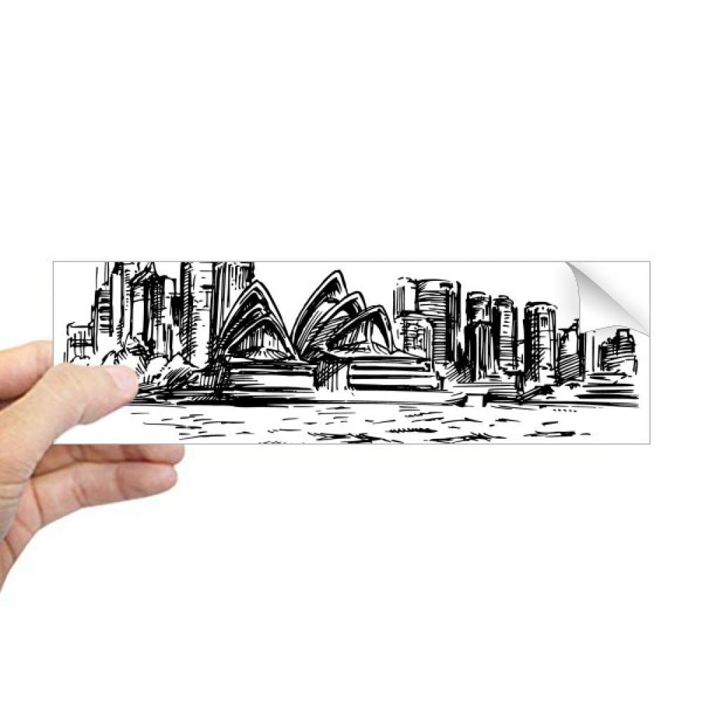 Sticker fenêtre Opéra de Sydney autocollant rectangulaire décoration vitre motif Australie
