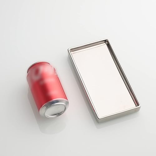 Vista 4 de Bandeja de plato de joyería Bandeja de cerámica Bandeja de baratija Rectangte Vanity Maquillaje Bandeja de espejo plateado