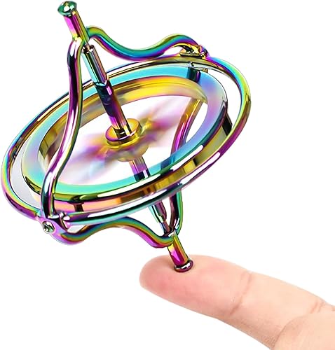 Miniatura 2 de Juguete de giroscopio de metal  Juguetes de física de equilibrio superior giratorio en la punta de los dedos, giroscopios de precisión giratorios