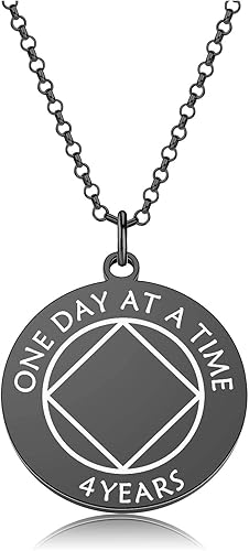 NA Gift Addiction Recovery Collar NA Anual Collar Un Día a la Hora Collar 12 Pasos Recuperación Sobrio Regalo Nuevo Comienzo Regalo