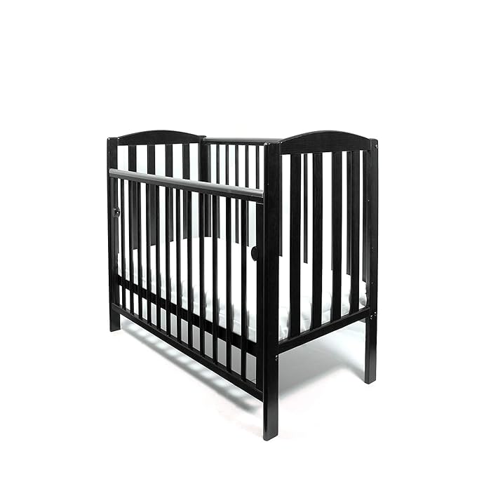 Buy New Solid Wood Black Tobie Cot / Mini Cot / Space Saver Cot