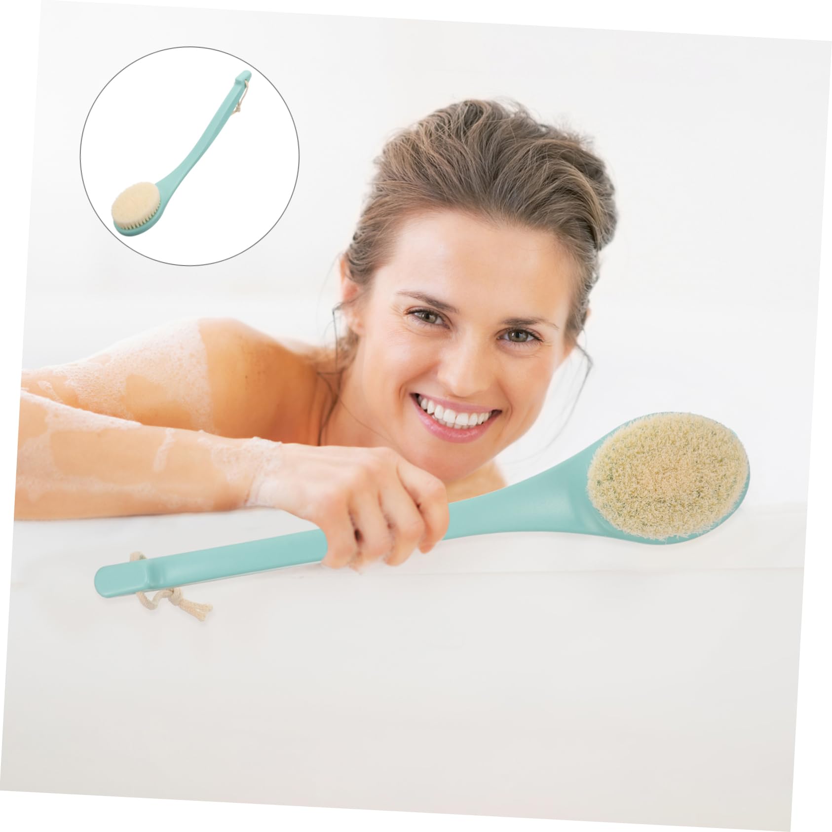 FRCOLOR 2 Pezzi Spazzola Da Bagno Ergonomica Spazzola Esfoliante Per La Schiena Spazzola Da Doccia in Silicone Verde Per Scrub Del Corpo