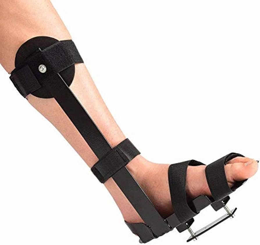 装具　左脚用　成人用　リハビリ　25センチから26センチ 成人用膝装具、膝足首装具装具、大腿膝脚足首固定四肢ストラップ