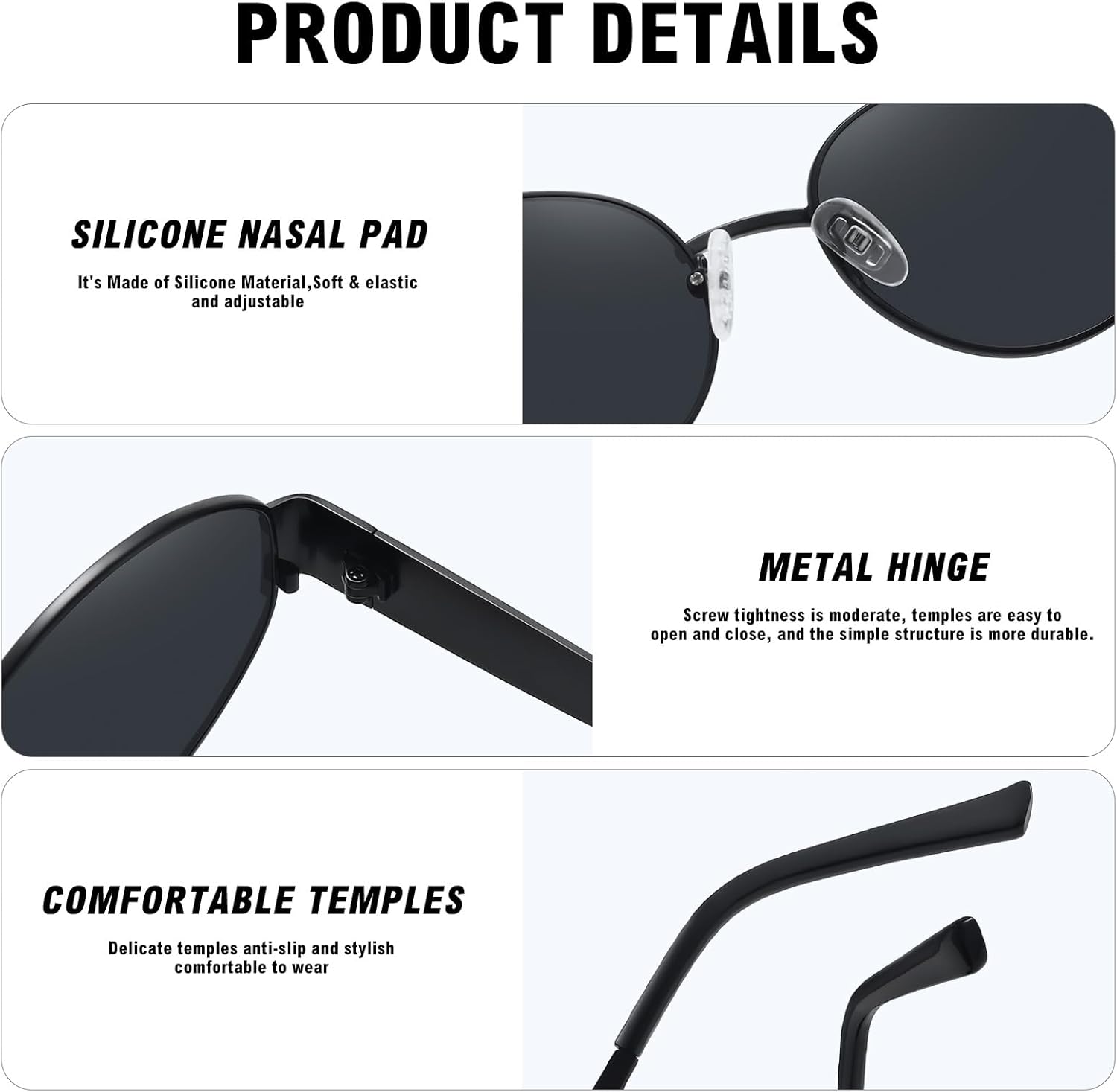 WOWSUN Trendy Oval Sunglasses for Women 2024 Retro Classic Shades UV400 Protection - Image 5