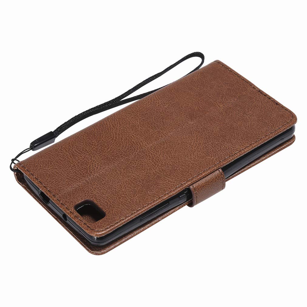 Laybomo Huawei P8 Lite/ALE-L21 Custodia PU Pelle Portafoglio con Slot per schede Morbido TPU Silicone Gomma Magnetico Protezione Flip Cover Custodia per Huawei P8 Lite, Stile Aziendale (Blu