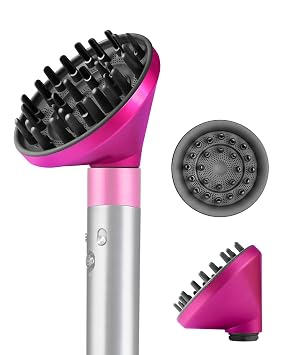 Diffuser attachment compatible with Dyson Airwrap Multi-Styler, Fast Drying, Volumizing, match HS01 HS05 i.d. Fuchsia